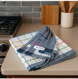 Resim %100 Pamuk Kurulama Bezi 2'li Set 45 65 Cm Emici, Yıkanabilir, Renkli Desenli Çok Renkli 