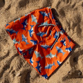 Resim Miela Kids Erkek Çocuk UV Korumalı Mayo Şort - Shark Turuncu - Turuncu / 2-3 Yaş 