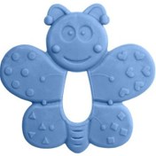 Resim Kauçuk Yumuşak Diş Kaşıyıcı - Kelebek Figürlü Mavi 