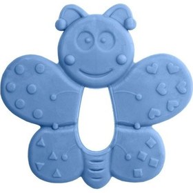 Resim Kauçuk Yumuşak Diş Kaşıyıcı - Kelebek Figürlü Mavi 