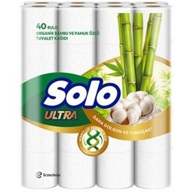 Resim Solo Ultra Organik Bambu Ve Pamuk Özlü Tuvalet Kağıdı 40'lı 