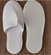 Resim Alina 250 Çift Tek Kullanımlık Otel Terliği Pamuk Çift Kat Havlu Kumaş Yanlar Biyeli 3mm Eva Taban 