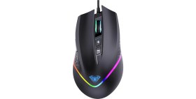 Resim Hype Store Aula F805 6400DPI Rgb 7 Tuşlu Makro Optik Oyuncu Mouse, Siyah 