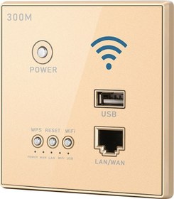 Resim Geeksen 300mbps Duvar İçi Wifi Erişim Noktası, Kablosuz Router Ve Ağ Anahtarı, Wps Şifreleme Ve Usb Portlu 