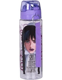 Resim 700ml Wednesday Pipetli Askılı Kilitlenebilir Su Matarası Mor 
