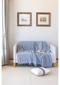 Resim Gri-gri Koltuk Örtüsü Balıksırıtı Desen 180 210 Gri-gri 