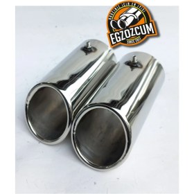 Resim Egzozcum 60 Mm. Passat Jetta Uyumlu Tekli Somunlu Paslanmaz Krom Egzoz Eksoz Ucu 1 Adet 
