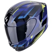 Resim Scorpion Exo 391 Aaxo Kapalı Motosiklet Kaskı Siyah Mavi 