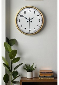 Resim 52 Cm Eskitme Metal Dekoratif Duvar Saati Açık 