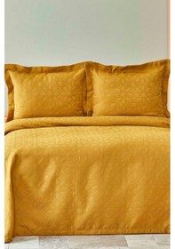 Resim Karaca Home Back To Basic Hardal Tek Kişilik Yatak Örtüsü Hardal 