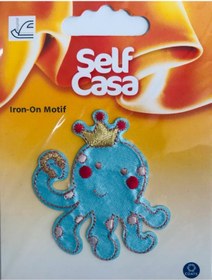 Resim Self Casa Ütü Ile Yapışan Dokuma Arma - Patch - Yama Ahtapot Iron-on Motif 