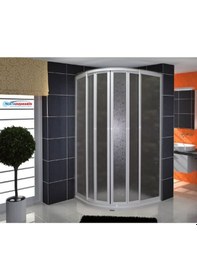 Resim Nokta Duşakabin 90 x 90 Oval Teknesiz Mika Duşakabin Şeffaf 