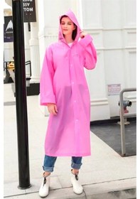 Resim By Marine Kadın Erkek Yağmurluk Kapüşonlu Çıtçıtlı Eva Pembe Yağm Pembe 