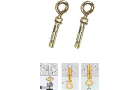 Resim Bundera 2 Adet Çelik Dubel +Karabina Salıncak, Hamak, Boks Torbası, Yoga Asma Aparatı 