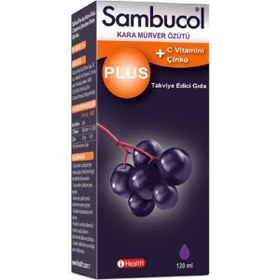 Resim Sambucol Plus Kara Mürver Özütü C Vitamini Çinko 120 ml 