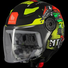 Resim Mt Helmets KASK MT ÇOCUK LITE DİNO A1 MAT SİYAH 