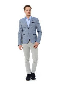 Resim Sposo G-179 İki Düğme Klasik Kalıp Mavi Erkek Blazer Ceket Mavi 