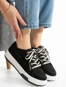 Resim Devida Keten Kadın Siyah Spor Ayakkabı Günlük Rahat Air Taban Sneaker GN150 
