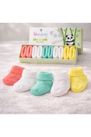 Resim Novibaby 5'li Bambu Yenidoğan Bebek Çorap I Star I Kız Erkek Bebek Çorabı 