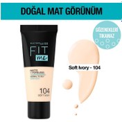 Resim Maybelline new york fit me matte+poreless fondöten - 104 soft ivory 