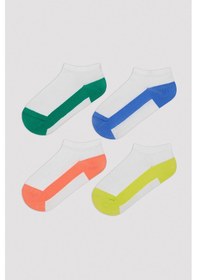 Resim Penti Erkek Çocuk Colorful 4lü Patik Çorap Beyaz 