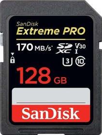 Resim Sandisk Extreme Pro 128 Gb Sdxc Uhs-ı Class 10 Hafıza Kartı Sdsdx 