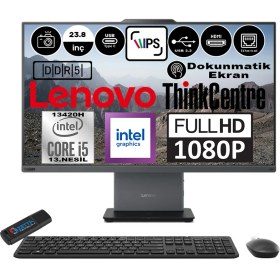 Resim Lenovo Thinkcentre Neo 24 50A Gen5 Intel Core I5 13420H 96GB Ddr5 4tb SSD Freedos Intel® UHD Graphics 23.8" Dokunmatık Fhd All In One Bilgisayar 12SC001LTRF20 + Zetta Flash Bellek 