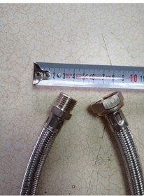 Resim Ezk 30 Cm 3/4X1/2 Kalın Çelik Örgülü Bağlantı Hortumu Nipelli 1 Adet 