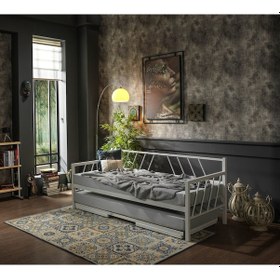 Resim Unimet Unimet Glory Yavrulu Daybed Tek-Çift Kişilik Metal Karyola 