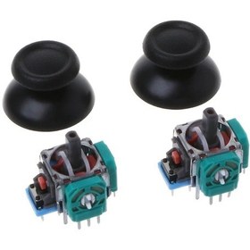 Resim 2 Adet 3d Og Eksen Joystick Modülü Potansiyometre Siyah Başparmak Çubukları Ile Playstation 4 Ps4 Denetleyici 