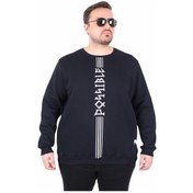 Resim Mocgrande Büyük Beden Bisiklet Yaka 3ip Sweat Possible 25719 Lacıvert Lacivert 