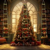Resim 1 Yeni Su Geçirmez LED Merdiven Noel Baba Işık Dizisi Oluşturmak İçin Noel Atmosferi Noel Süsü Işık Dizisi USB Uzaktan Kumanda Dekoratif Işık Gökkuşağı LED Dekoratif Işık 3m/1.7m Açık Avlu Dekoratif Işık 