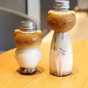 Resim 1pc WhimsyCat Taşınabilir Kedi Şeklinde İçecek Şişesi, Dayanıklı Plastik, Süt, Çay, Kahve, Meyve Suyu İçin İdeal - Ev, Açık Hava Piknikleri ve Parti Kullanımı İçin Mükemmel 