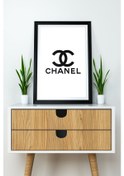 Resim Artavessa Tek Parça Çerçeve Görünümlü Yazılı Mdf Tablo "Chanel" 