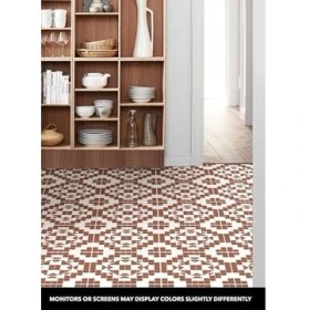 Resim Karokstore 12 Inç x 12 Inç Terracotta Matias Peel & Stick Yer Karosu 