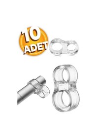 Resim Beşel 10 Adet Plastik Kapı Kolu Stoperi Kapı Kolu Tamponu - 