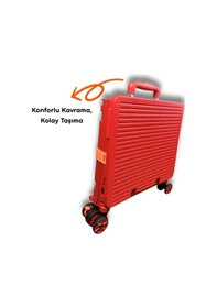 Resim 4 Tekerlekli, 55 Litre Kırmızı Katlanır Alışveriş Arabası 