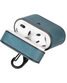 Resim PLM Casquet Apple Airpods 3.nesil Uyumlu Deri Kılıf AA32 Mavi 