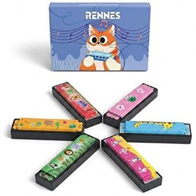 Resim Rennes HMR-06X 6'lı Çocuklara Özel 16 Delikli Desenli Mızıka Seti 