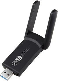 Resim Wi-Fi Adaptörü 802.11ac 1300Mbps Wireless Dual Band USB Adaptör 3.0 Wifi 5 Çift Anten 