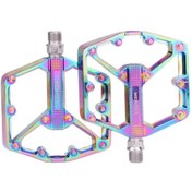 Resim motosergen Meroca Rainbow Alüminyum Rulmanlı Bisiklet Pedalı Ultra Hafif Freeride Platform Pedal 