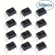Resim FUSUPI PC817C Optokuplör Transistörlü Çıkış 4 Pinli DIP, Yüksek Aktarım Verimliliği, Arduino Kendin Yap İçin Elektriksel İzolasyon, Endüstriyel Elektrik Kullanımı, ≤36V Çalışma Gerilimi, 50'li Paket 