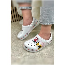 Resim Nstil Günlük Anne Kız Terlik Sabo Hemşire Doktor Aşçı Sandalet Desenli Taban Crocs CRF-8246 