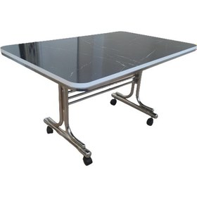 Resim Pratik 70X110 Tekerlekli Orta Sehpa Krom Nikel Kaplamalı Metal (514492278) 