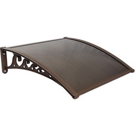 Resim Pratik Sundurma Kapı Pencere Üstü 100x120 Cm Kahve 6 Mm Bronz Levha 