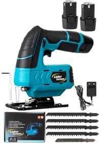 Resim Lieber German Teknoloji 18v Bakır Sargılı 2x Akülü Dekupaj Bıçkı Testere Makinası 5 Bıçak 