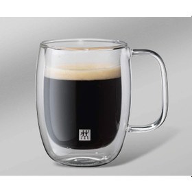 Resim Sorrento Çift Camlı Kulplu 2'li Espresso Bardak Seti, 134 Ml, Cam, Şeffaf Cam Çok Renkli 