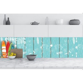 Resim Mutfak Tezgah Arası Folyo Fayans Kaplama Folyosu Surfing 