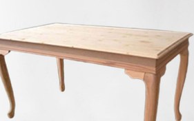 Resim Bengi Masa Avangart Aslan Model Kayın Ahşap Panel Tabla ve torna Ayak HAM ürün Kutuda sevk El Yapım 
