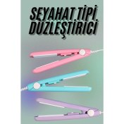 Resim İnnMerry Bfs Mini Düzleştirici Seramik Kaplama Seyahat Tipi Elektriklenme Karşıtı 